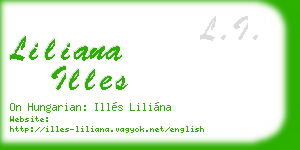 liliana illes business card