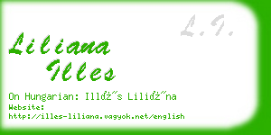 liliana illes business card